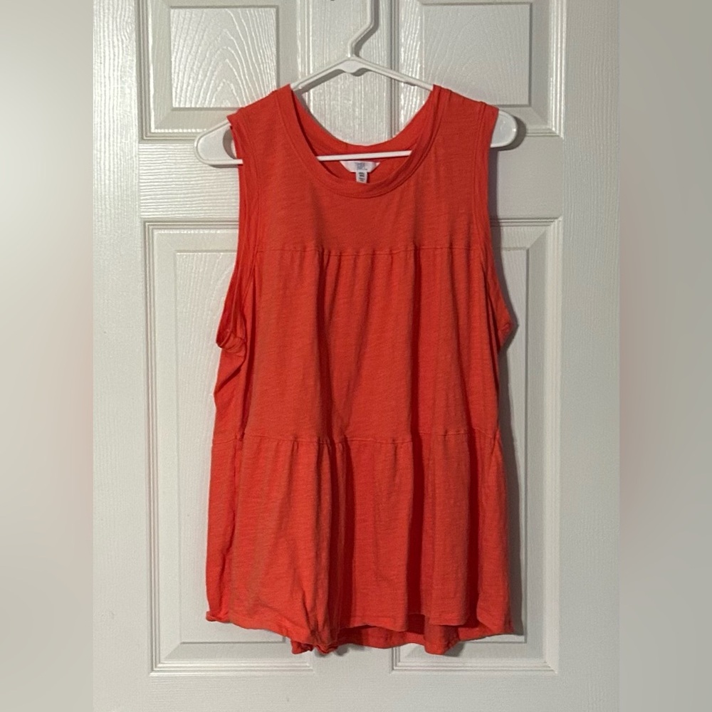 Women's‎ Sleeveless Orange Top